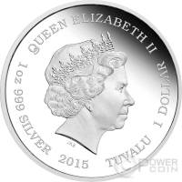() Монета Тувалу 2015 год 1 доллар ""  Биметалл (Серебро - Ниобиум)  AU